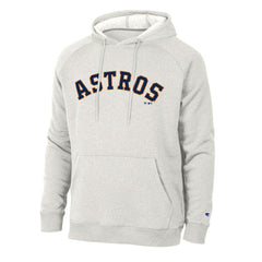 Houston Astros Champion Triumph Tri-Blend Raglan Hoodie Heathered Core Ultra Light Grey