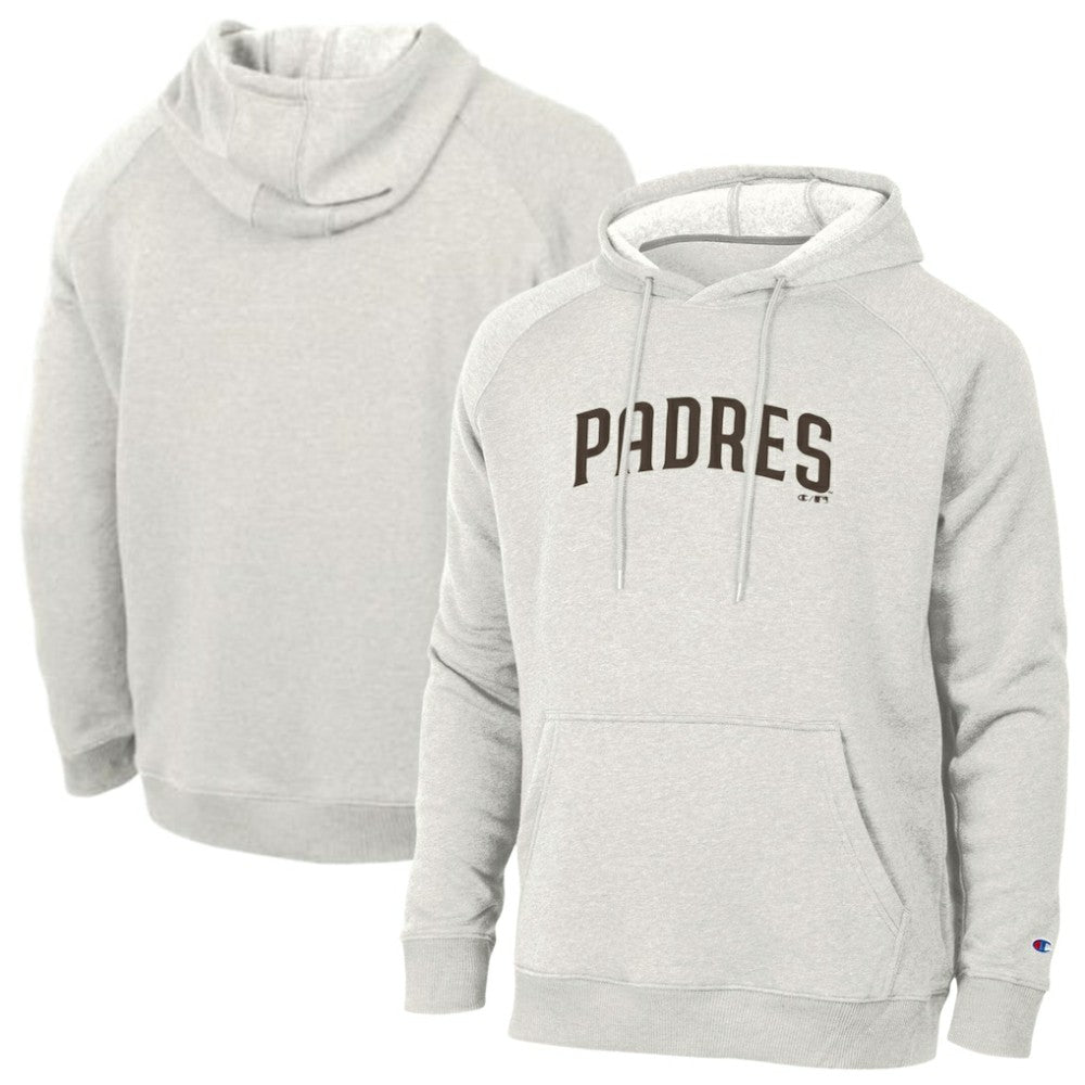 San Diego Padres Champion Triumph Tri-Blend Raglan Hoodie Heathered Core Ultra Light Grey
