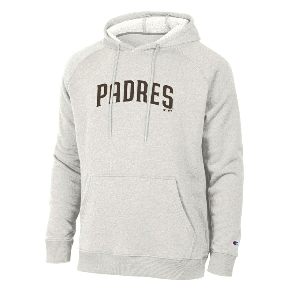 San Diego Padres Champion Triumph Tri-Blend Raglan Hoodie Heathered Core Ultra Light Grey