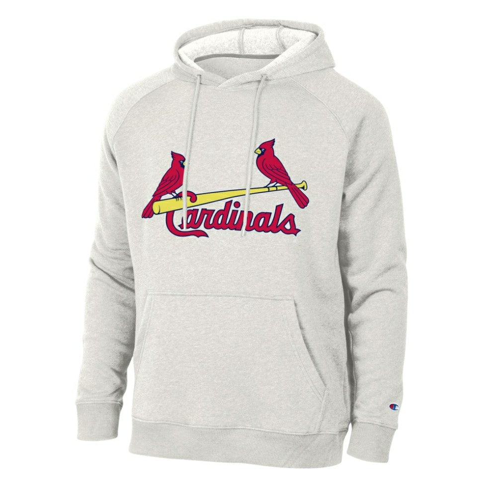 St. Louis Cardinals Champion Triumph Tri-Blend Raglan Hoodie Heathered Core Ultra Light Grey