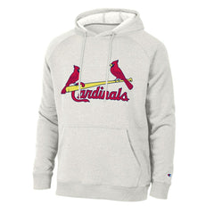 St. Louis Cardinals Champion Triumph Tri-Blend Raglan Hoodie Heathered Core Ultra Light Grey