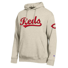Cincinnati Reds Champion All Star Chenille Patch Hoodie Oatmeal