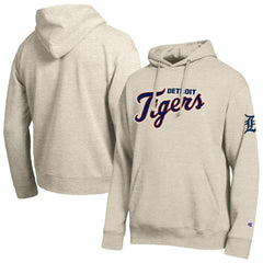 Detroit Tigers Champion All Star Chenille Patch Hoodie Oatmeal