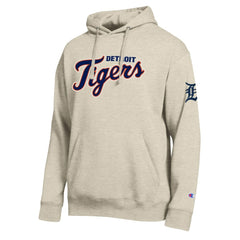 Detroit Tigers Champion All Star Chenille Patch Hoodie Oatmeal