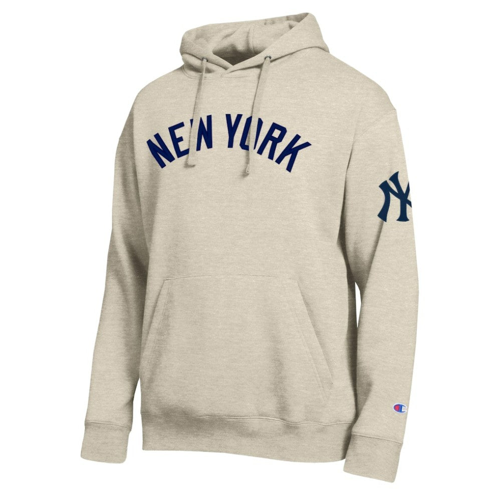 New York Yankees Champion All Star Chenille Patch Hoodie Oatmeal