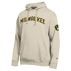 Milwaukee Brewers Champion All Star Chenille Patch Hoodie Oatmeal