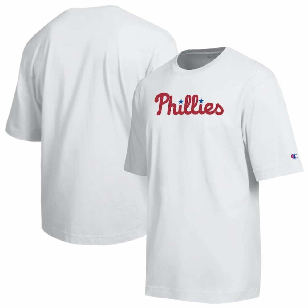 Philadelphia Phillies Champion All Star Arched Chenille Wordmark T-Shirt White