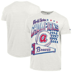Atlanta Braves Champion Winning Tradition Cooperstown Tri-Blend T-Shirt White