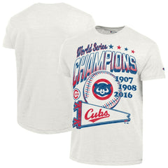 Chicago Cubs Champion Winning Tradition Cooperstown Tri-Blend T-Shirt White