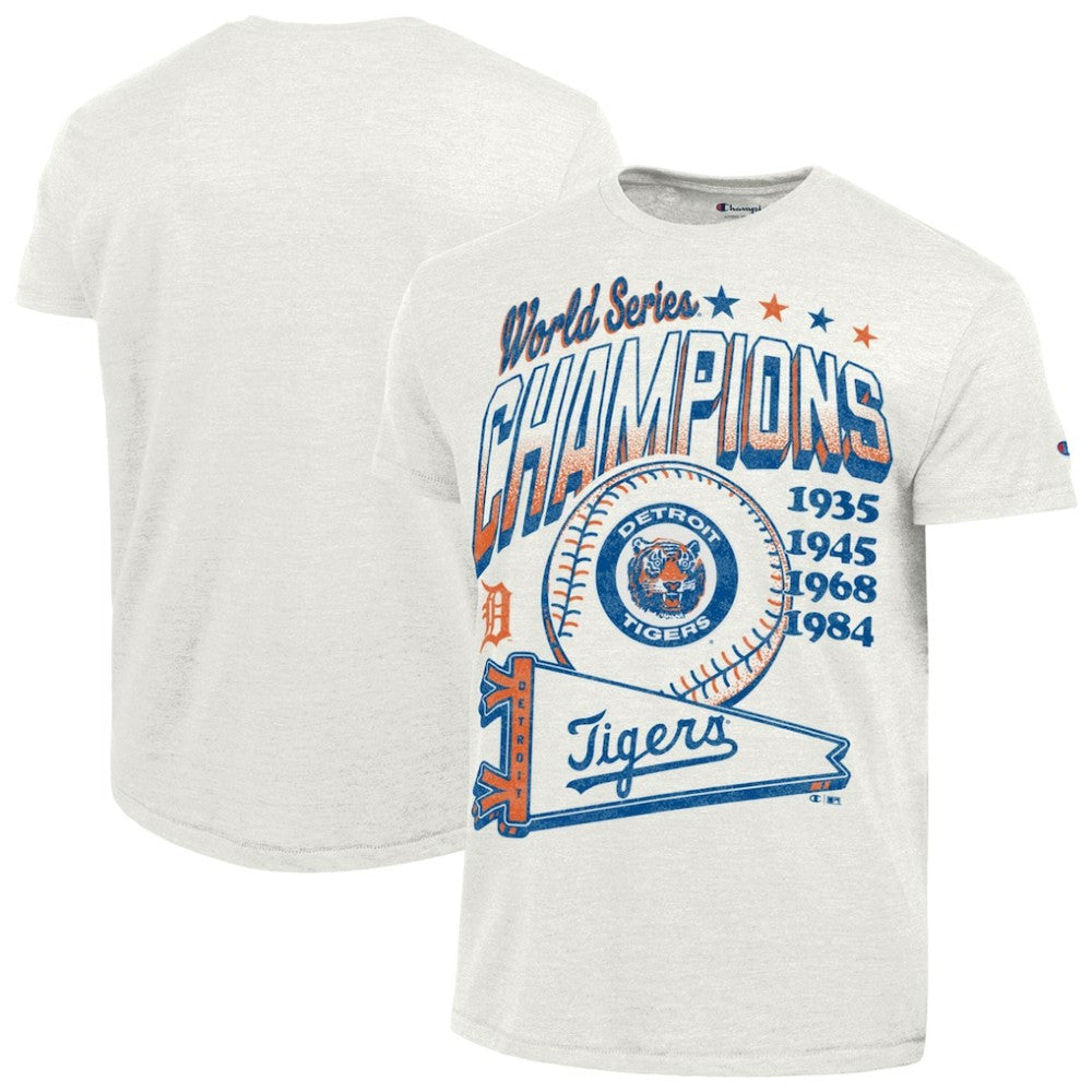 Detroit Tigers Champion Winning Tradition Cooperstown Tri-Blend T-Shirt White