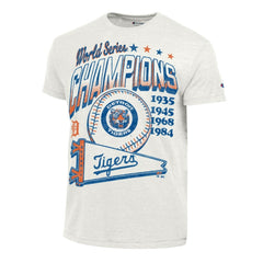Detroit Tigers Champion Winning Tradition Cooperstown Tri-Blend T-Shirt White