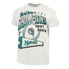 Miami Marlins Champion Winning Tradition Cooperstown Tri-Blend T-Shirt White