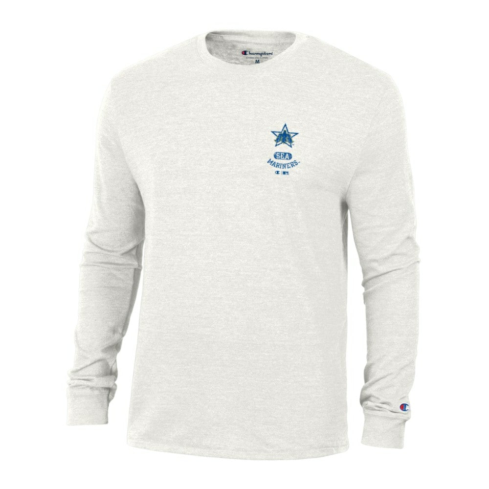 Seattle Mariners Champion Cooperstown Winning Tradition Tri-Blend Long Sleeve T-Shirt White