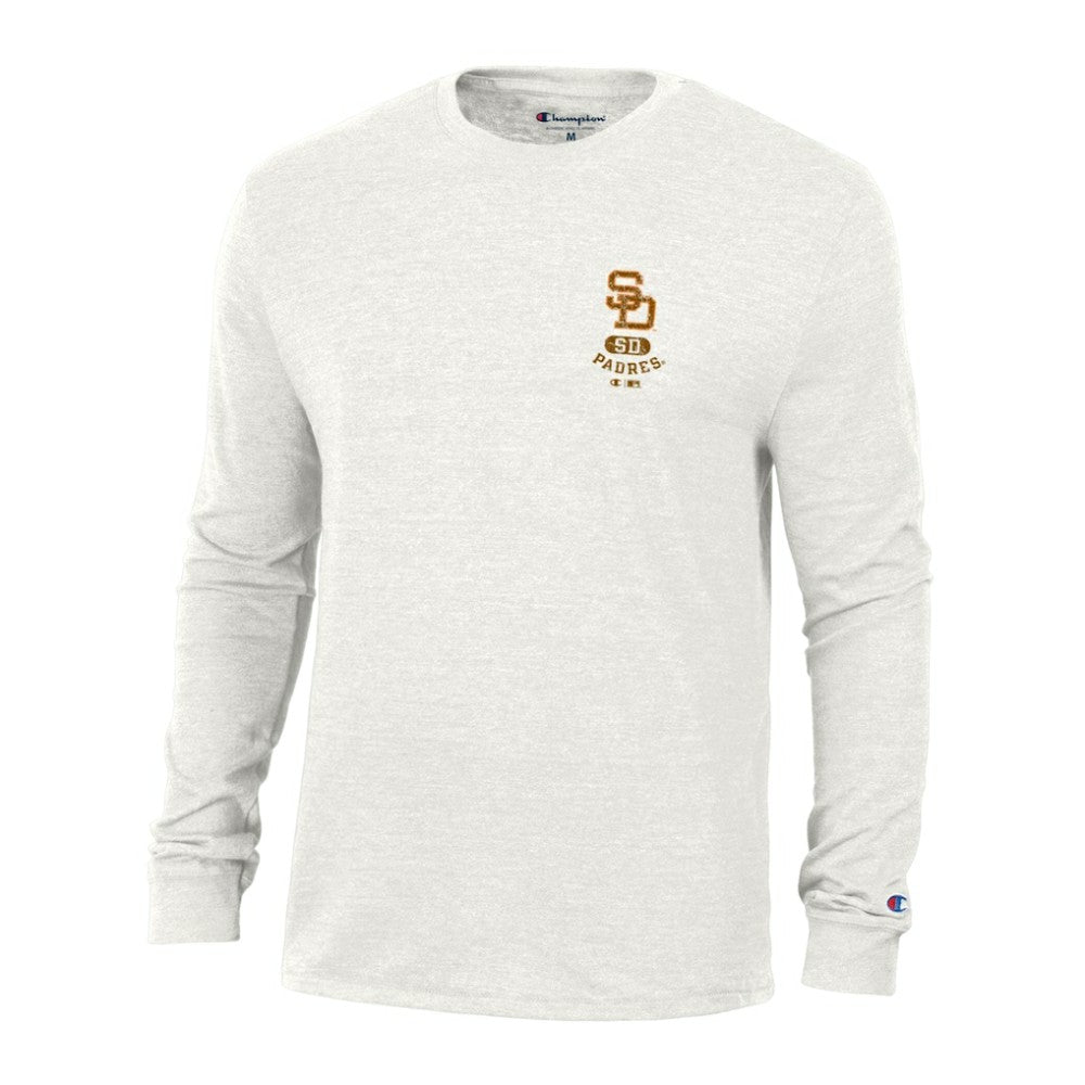 San Diego Padres Champion Cooperstown Winning Tradition Tri-Blend Long Sleeve T-Shirt White