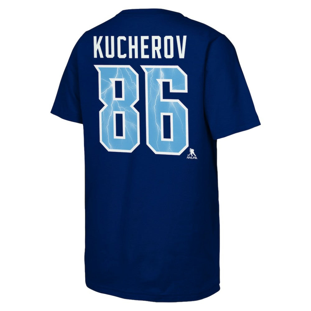 Nikita Kucherov Tampa Bay Lightning Fanatics Youth Alternate Captain 2026 Stadium Series T-Shirt Blue