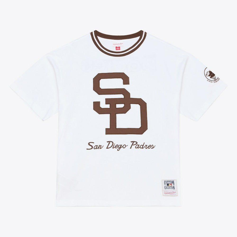 San Diego Padres Cooperstown Collection Arctic T-Shirt White | Mitchell & Ness