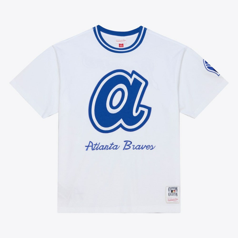 Atlanta Braves Cooperstown Collection Arctic T-Shirt White | Mitchell & Ness