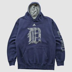 Detroit Tigers Adidas 2010s Hooded Pullover Sweatshirt Navy Vintage