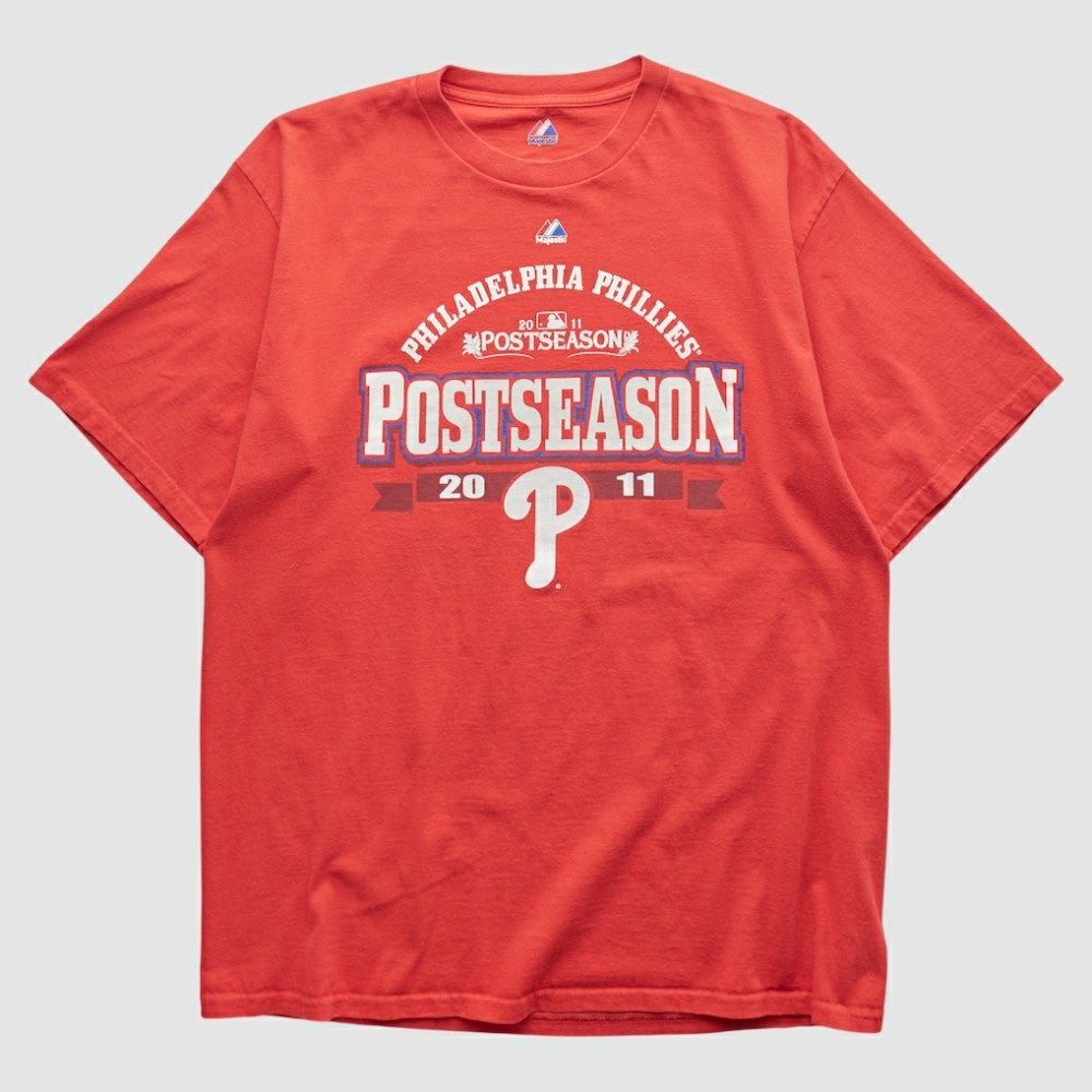 Philadelphia Phillies Majestic 2011 T-shirt Red Vintage