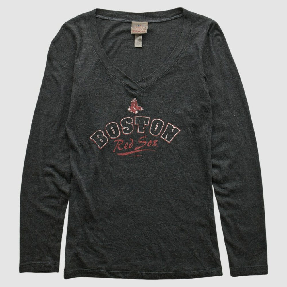 Boston Red Sox Genuine Merchandise 2010s Long Sleeve T-shirt Charcoal Vintage