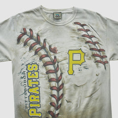 Pittsburgh Pirates Liquid Blue 2000s T-shirt White Vintage