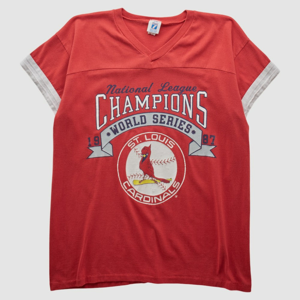 St. Louis Cardinals Logo Athletic 1987 T-shirt Red Vintage