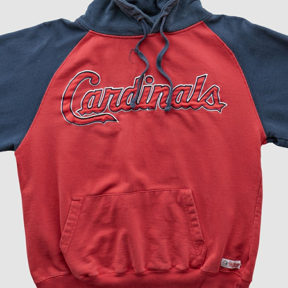 St. Louis Cardinals Stitches 2000s Hooded Pullover Sweatshirt Red Vintage