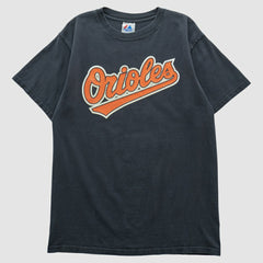 Baltimore Orioles Majestic 2000s T-shirt Navy Vintage