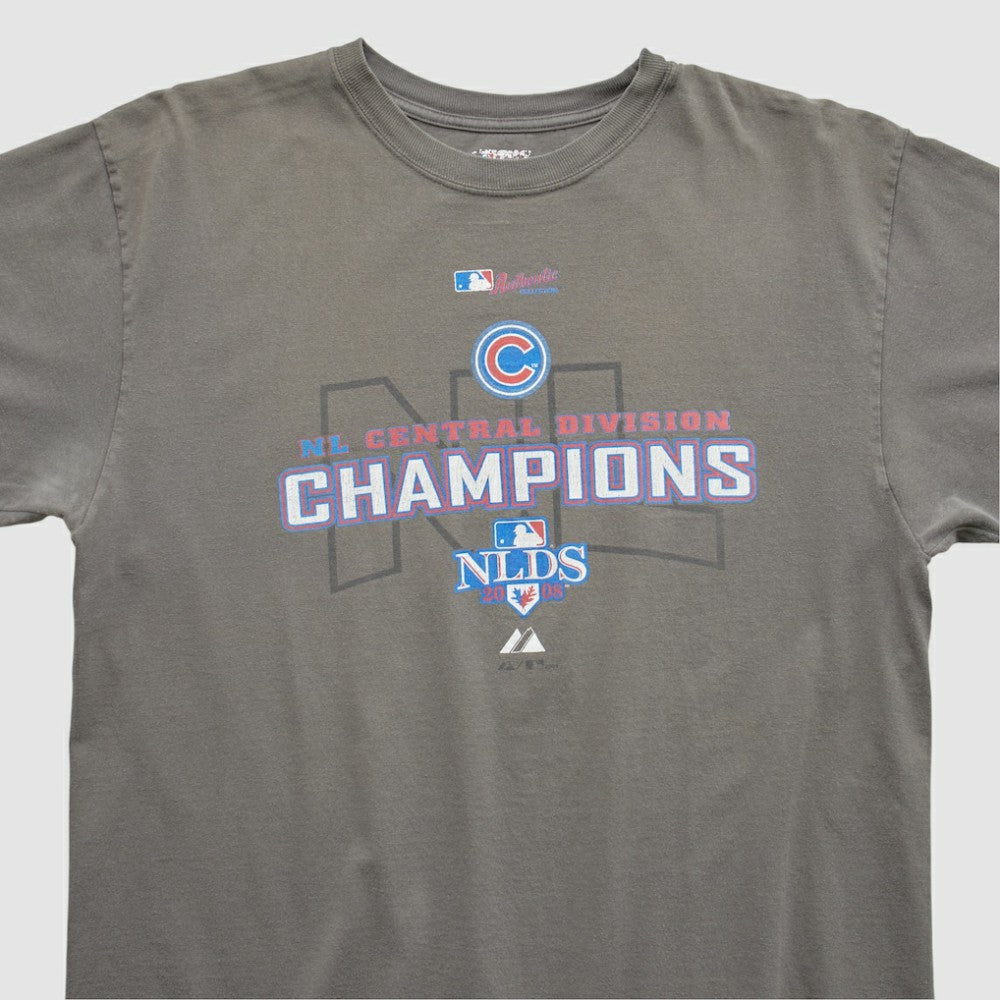 Chicago Cubs Majestic 2008 T-shirt Charcoal Vintage