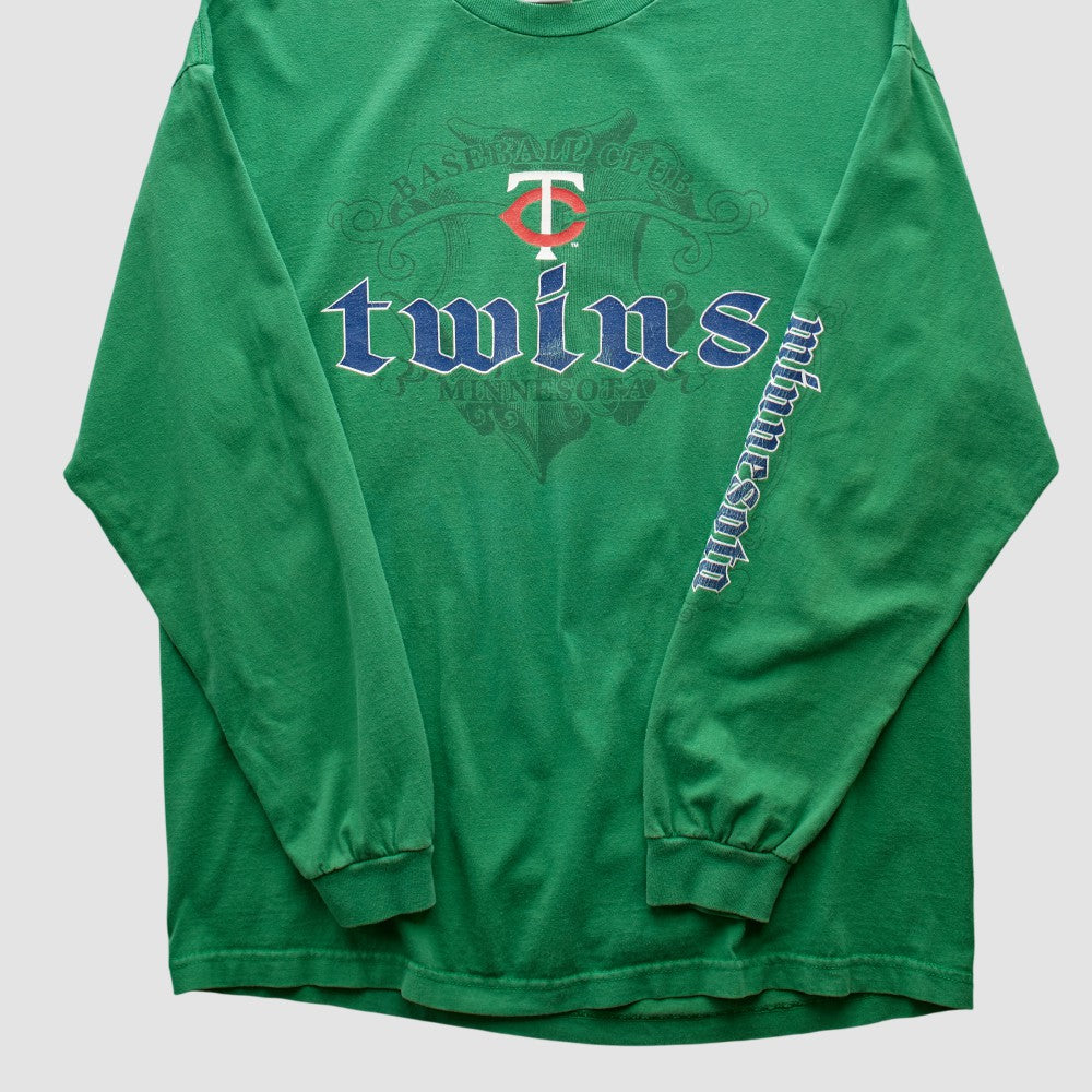 Minnesota Twins Genuine Merchandise 2000s Long Sleeve T-shirt Green Vintage