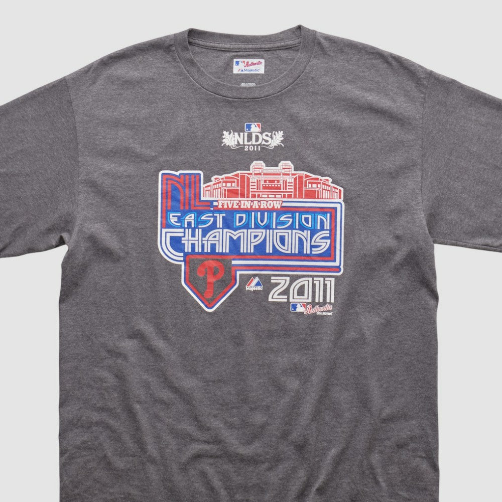 Philadelphia Phillies Majestic 2011 T-shirt Heather Gray Vintage