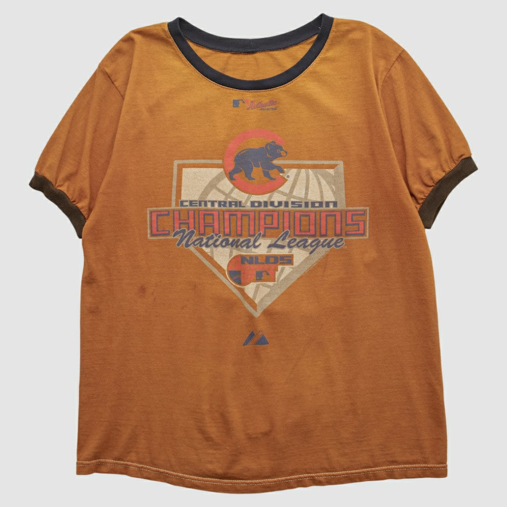 Chicago Cubs Majestic 2005 T-shirt Orange Vintage