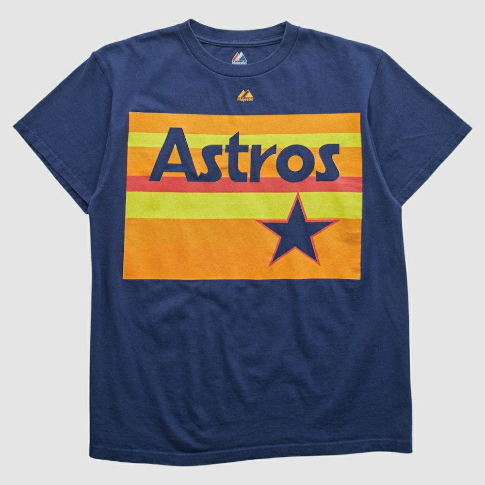 Houston Astros Majestic 2000s T-shirt Navy Vintage