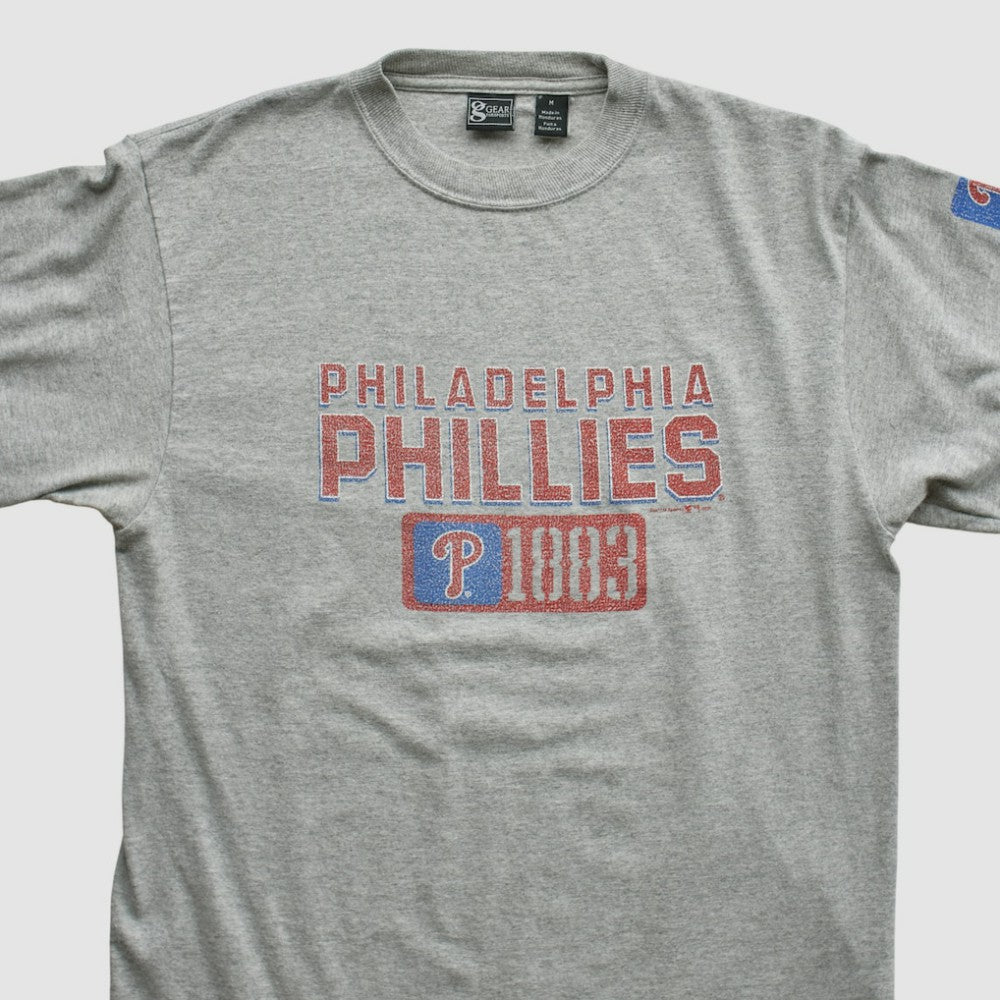 Philadelphia Phillies Gear For Sports 2000s Long Sleeve T-shirt Heather Gray Vintage