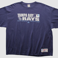 Tampa Bay Rays Majestic 2000s T-shirt Navy Vintage