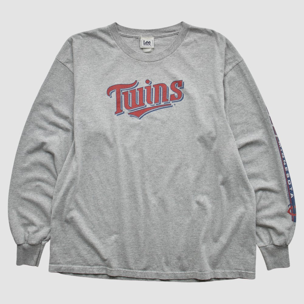 Minnesota Twins Lee Apparel 2000s Long Sleeve T-shirt Heather Gray Vintage