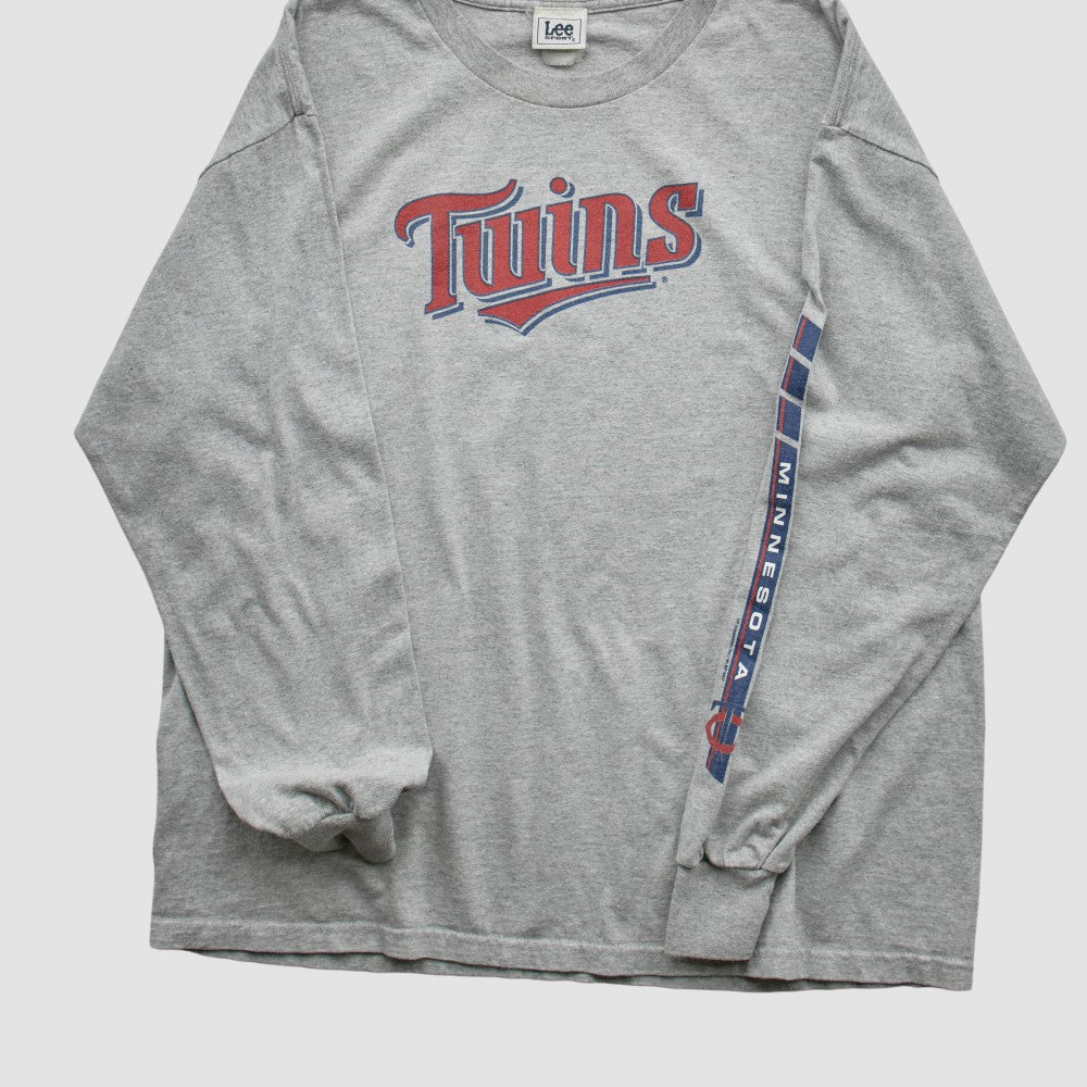 Minnesota Twins Lee Apparel 2000s Long Sleeve T-shirt Heather Gray Vintage