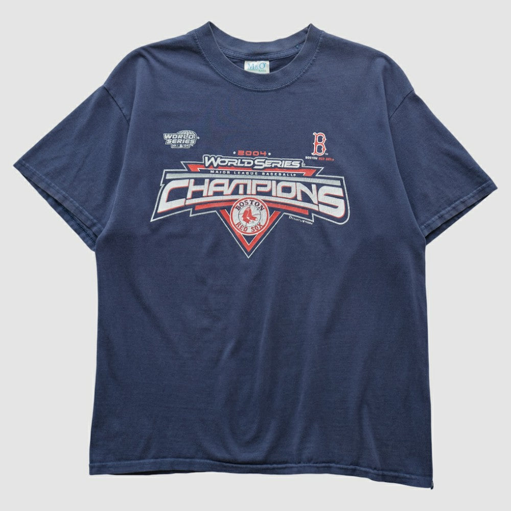 Boston Red Sox M&O Knits 2004 T-shirt Navy Vintage