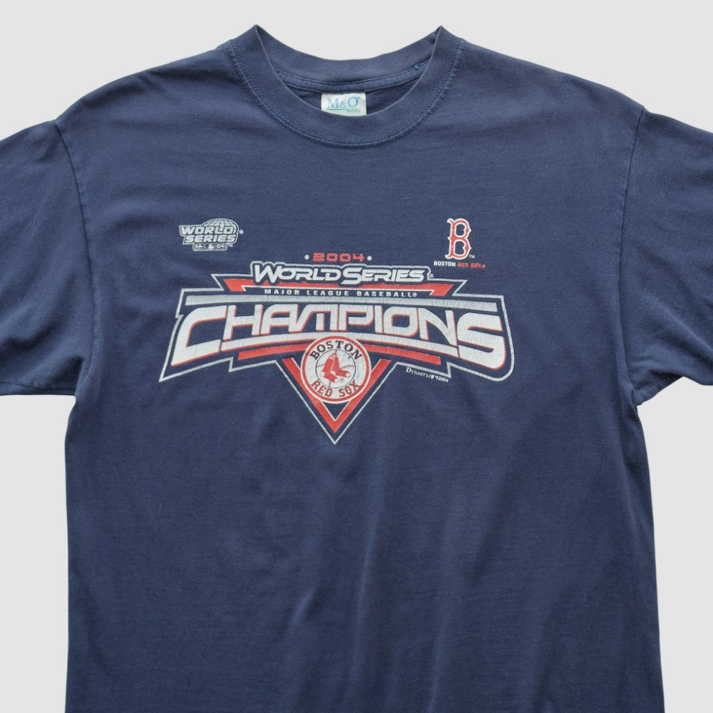 Boston Red Sox M&O Knits 2004 T-shirt Navy Vintage