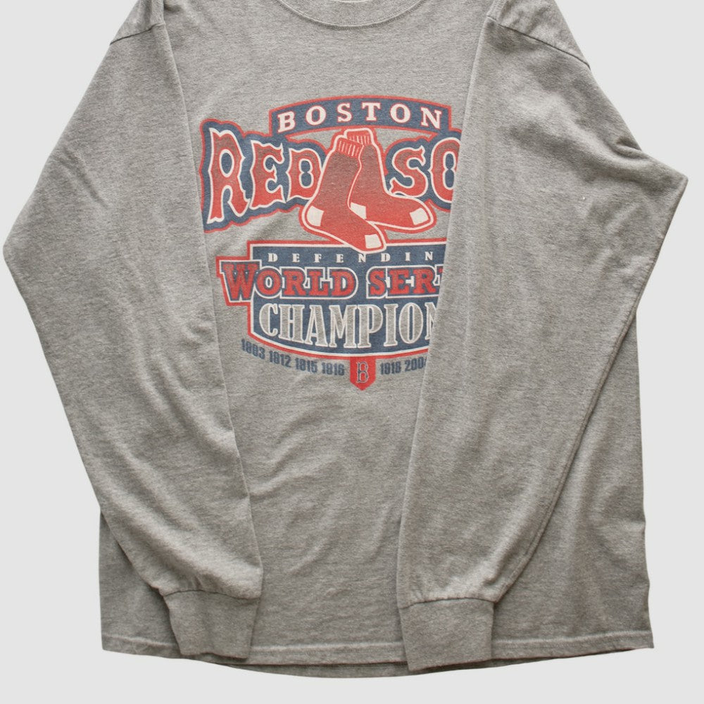 Boston Red Sox 2013 Long Sleeve T-shirt Heather Gray Vintage