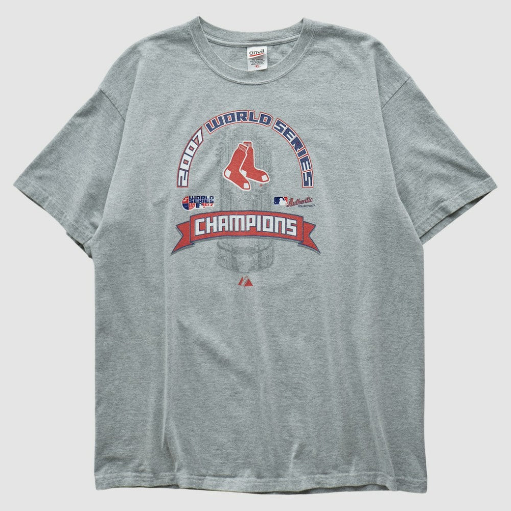 Boston Red Sox Anvil 2007 T-shirt Heather Gray Vintage