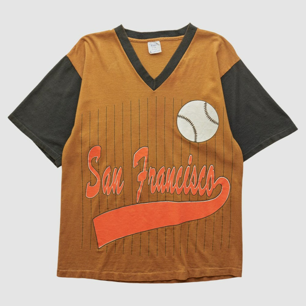 San Francisco Giants College Ware 90s T-shirt Orange Vintage