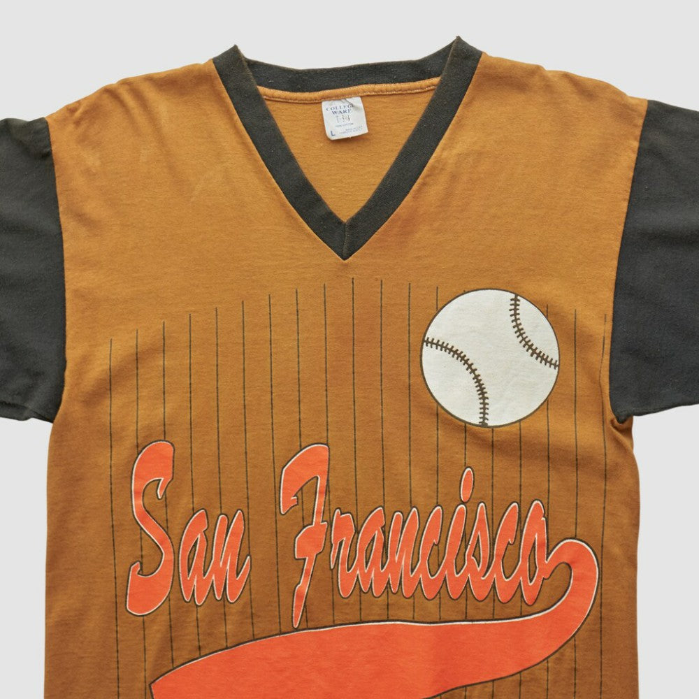 San Francisco Giants College Ware 90s T-shirt Orange Vintage