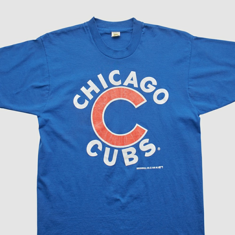 Chicago Cubs Velva Sheen 1988 T-shirt Blue Vintage