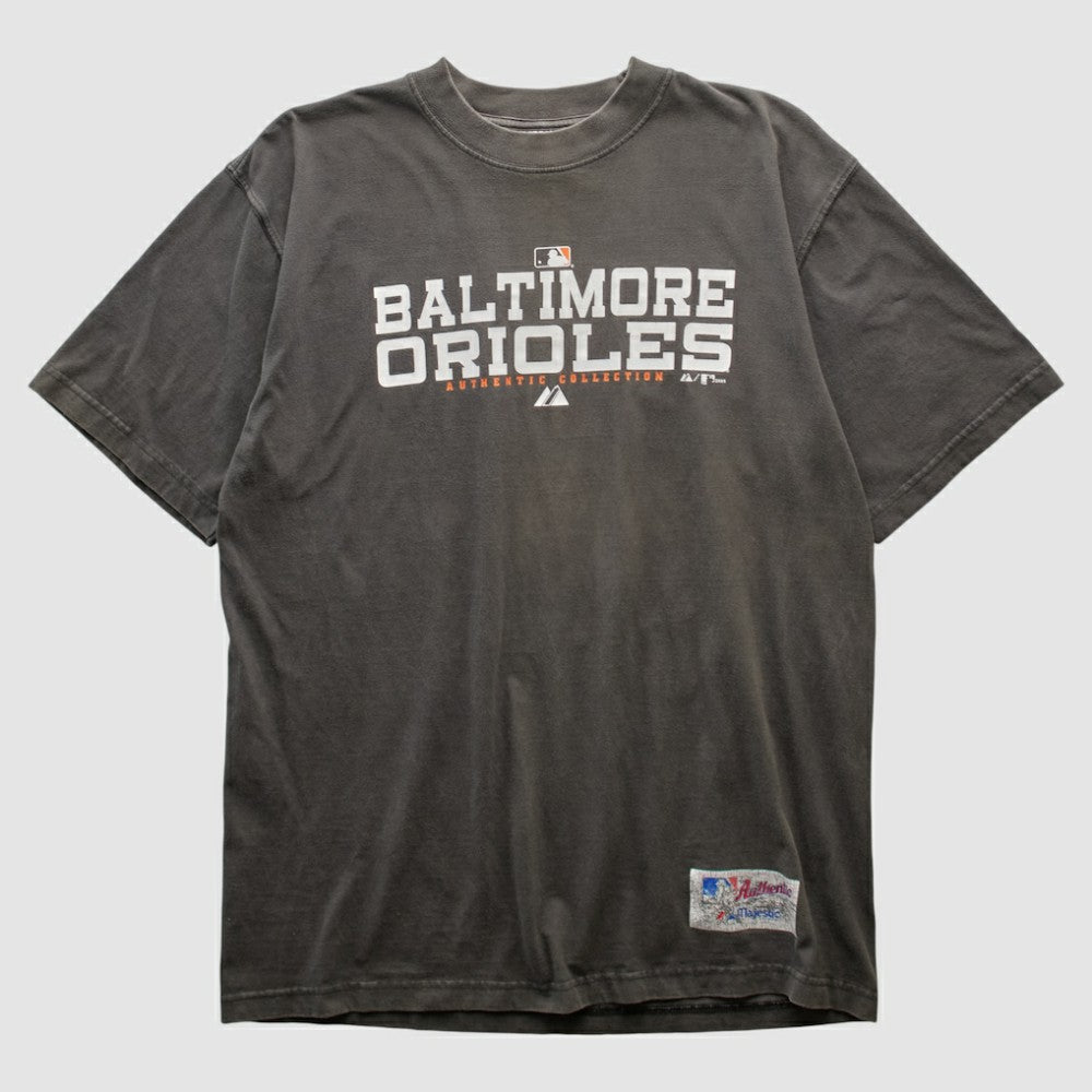 Baltimore Orioles Majestic 2000s T-shirt Charcoal Vintage