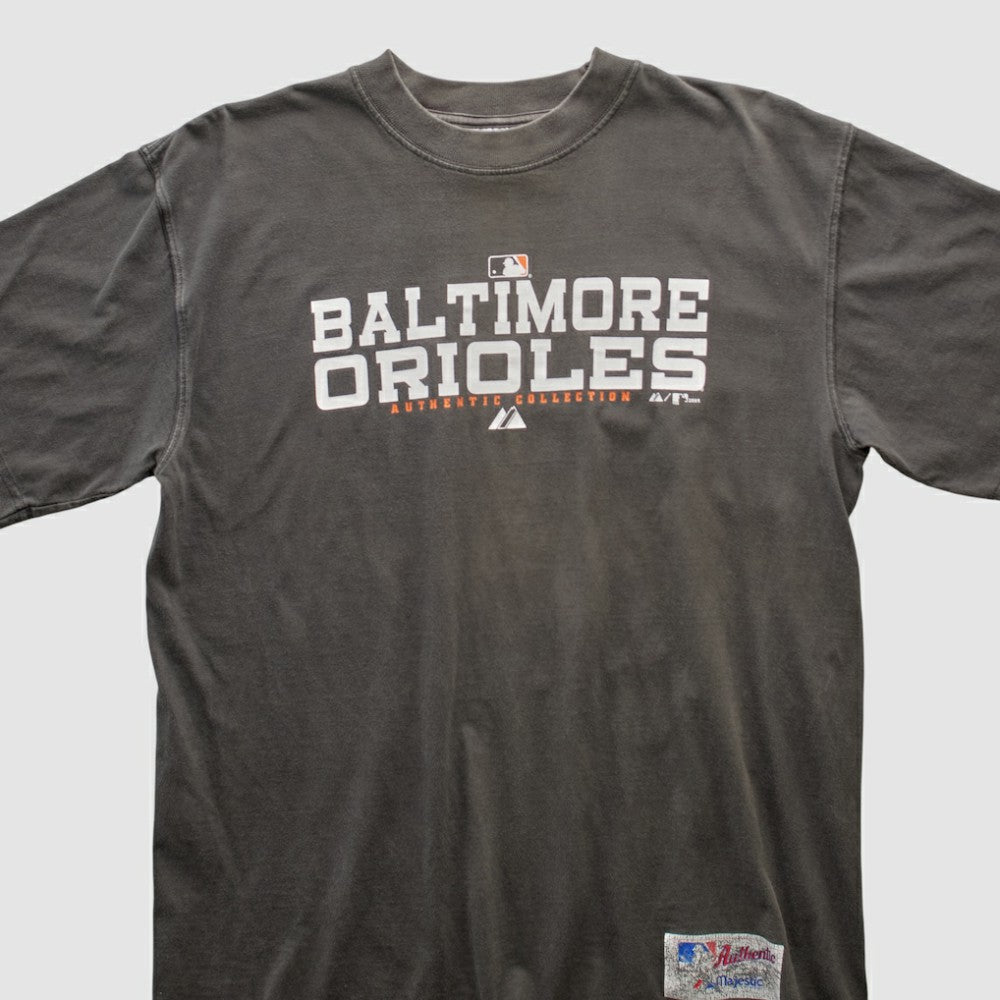 Baltimore Orioles Majestic 2000s T-shirt Charcoal Vintage