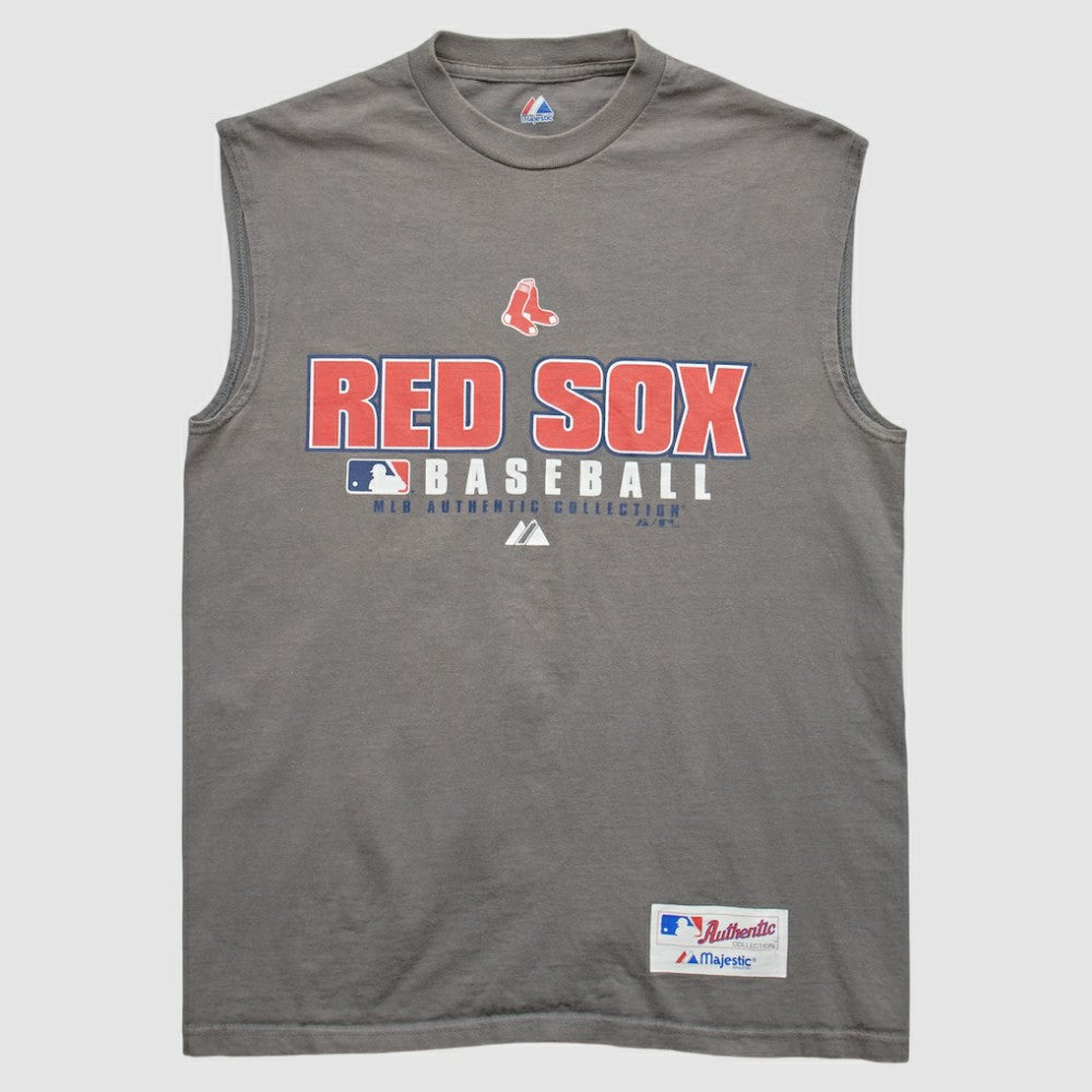 Boston Red Sox Majestic 2000s Tank Gray Vintage