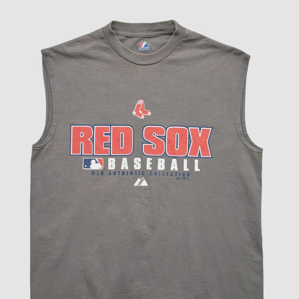 Boston Red Sox Majestic 2000s Tank Gray Vintage