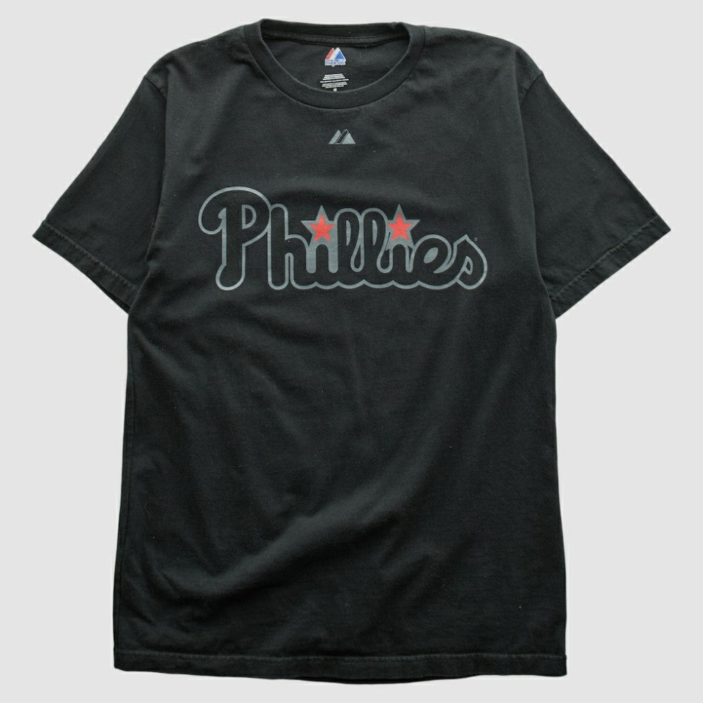 Philadelphia Phillies Majestic 2000s T-shirt Black Vintage