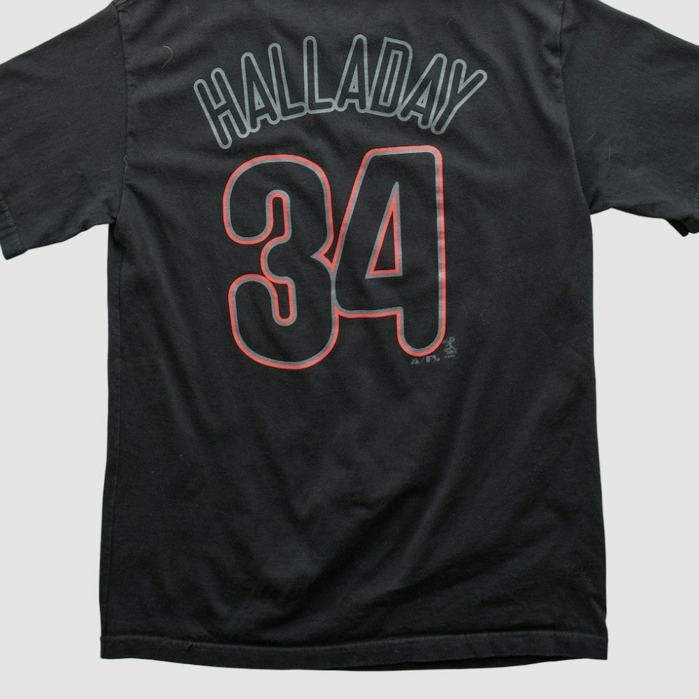 Philadelphia Phillies Majestic 2000s T-shirt Black Vintage